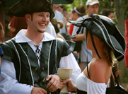 couple in pirate costumes